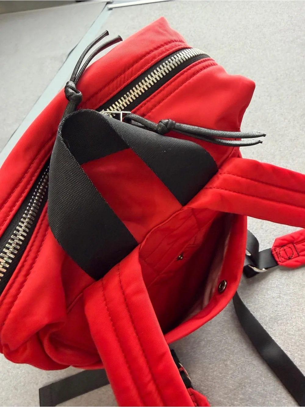 Shortly Love Ace Red Nylon Medium Backpack
